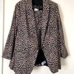 Express Leopard Women’s blazer with matching high waisted shorts